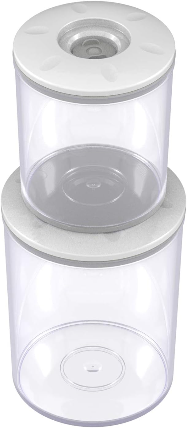 ROMMELSBACHER Vakuumierbehälter Set VCK 525 - rund 0,75 l, 1,5 l und 3 l, für Speisekammer, Kühl-und