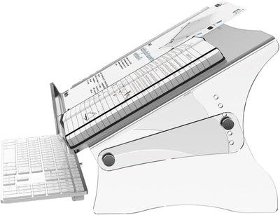 Dataflex 49.410 Addit ErgoDoc Dokumentenhalter, Höhenverstellbar von 160-235 mm in 6 Schritten, tran