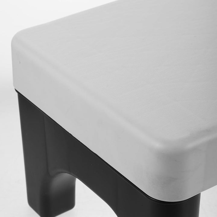 Toilettenhocker für Erwachsene Rutschfester Kunststoff Hocker mit Fussstütze Ergonomisch Stabil Plat