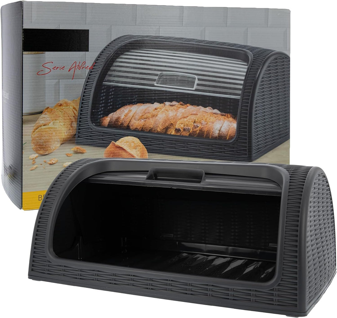 Posten Anker Brotkasten aus Kunststoff, Aufbewahrung für Backwaren, 41 x 26 x 18 cm, stilvolle Brotb