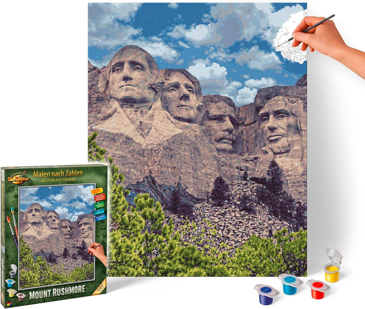 Schipper 609130895 Malen nach Zahlen – Mount Rushmore - Bilder malen für Erwachsene, inklusive Pinse
