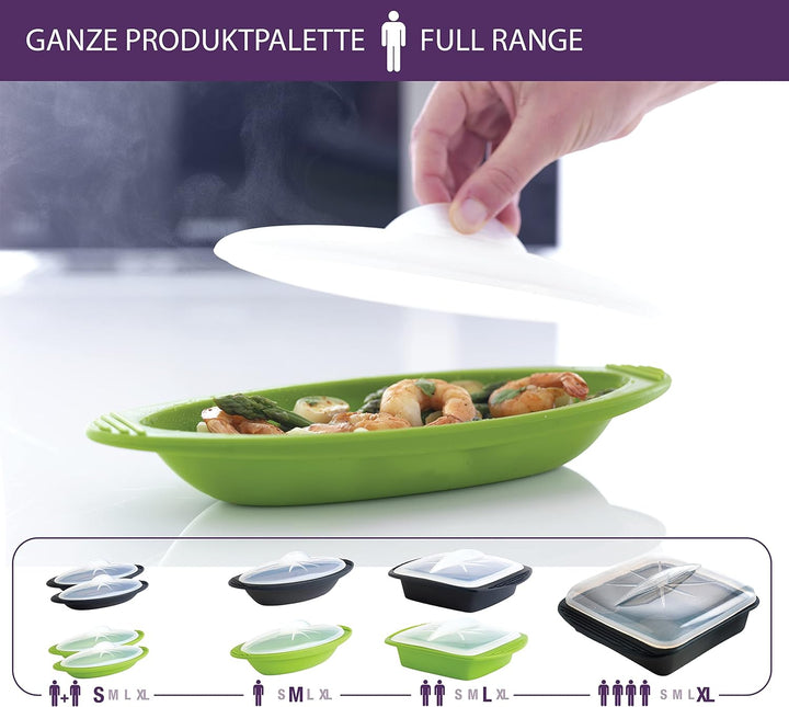 Mastrad F68188 Papillote Minute - Mikrowellendose und Gefrierdose Lunchbox - luftdichte Tupper Frisc