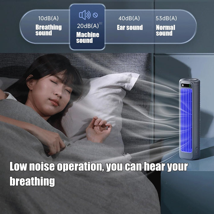 Festberg Cooling Ace,Portable Klimagerät,Wand Kabelloser Bladeless Mobile Air Cooler,Quiet Desktop T