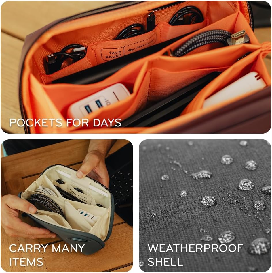 Peak Design Kleine Technologie-Tasche, Ocean, Elektronischer Organizer für Reisen oder täglichen Tra
