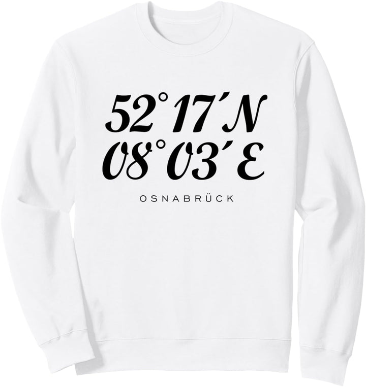 Osnabrücker Koordinaten (Schwarz) Osnabrück Sweatshirt