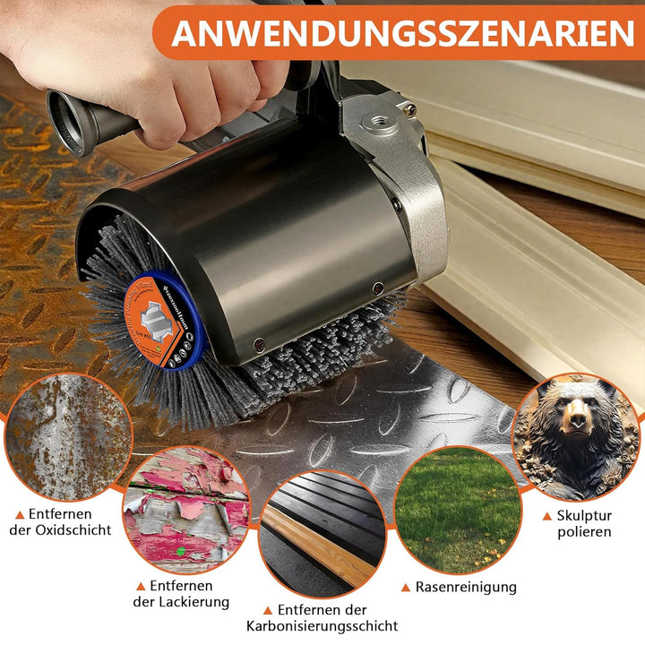 Nylonbürsten #80 Körnung| 120x100mm Schleifbürsten| Polierbürste zum Holzverarbeitung| Bürste für Sa