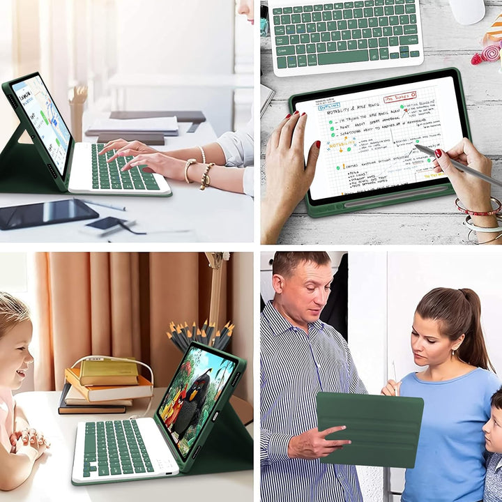 Lachesis Tastatur Hülle für Samsung Tab S9 FE 10.9 Zoll/Tab S9 11 Zoll 2024 Tablet, Schutzhülle mit
