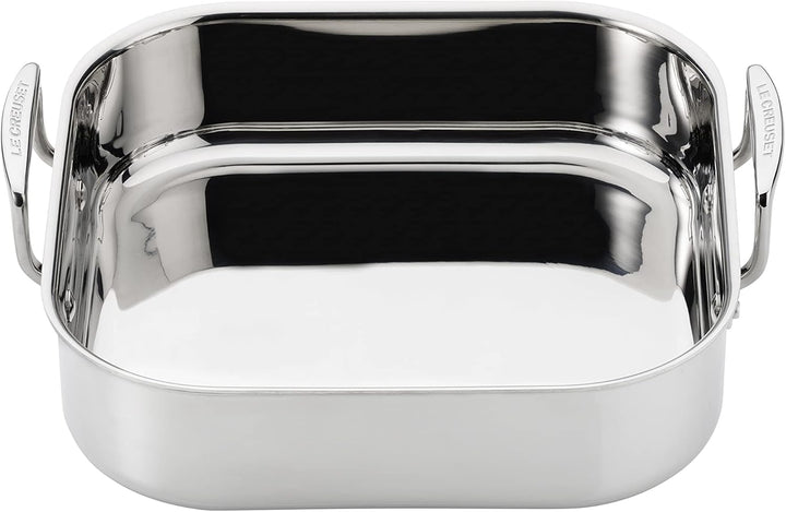 Le Creuset Quadratische Bratreine aus 3-ply Edelstahl, 26 cm, 96106026000000, 26 cm