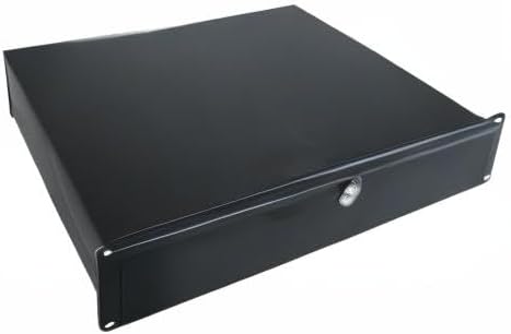 Rackschublade 2HE extra tief Vollauszug, 2HE