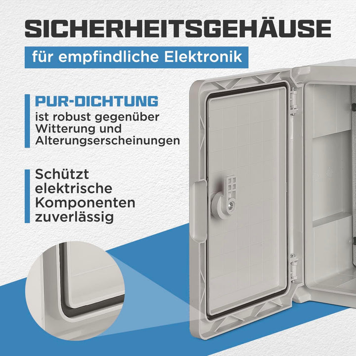 BOXEXPERT ABS Kunststoff Gehäuse Fleet Schaltschrank IP65 grau/transparent (ABS, 300x200x130mm
