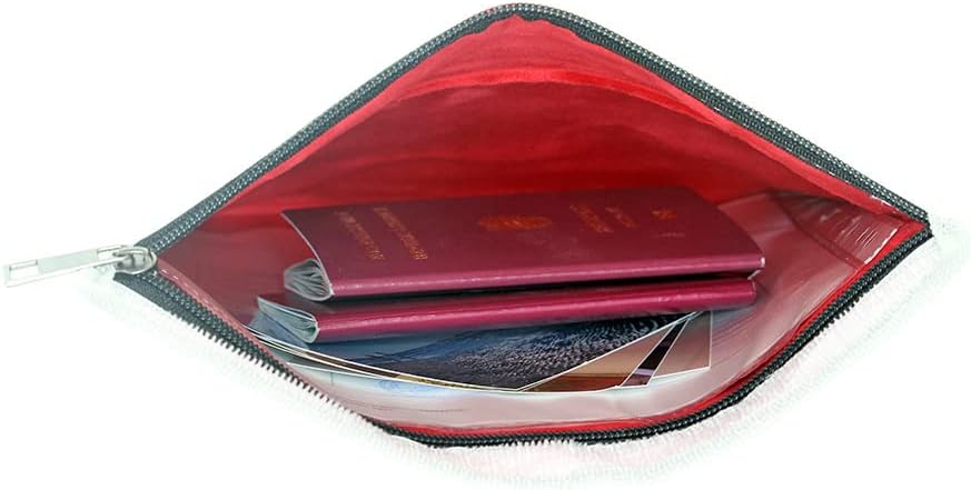 Rottner Fire Proof Bag DIN A4 feuerfeste Dokumententasche Reissverschluss Klettverschluss schützt vo