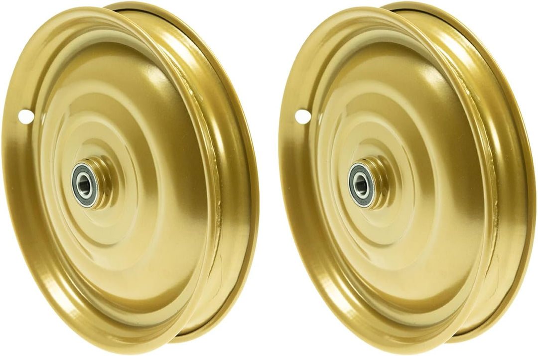 12 1/2 Zoll Scheibenrad Anhänger Handwagen Laufrad Rad Felge Klaufix DDR Gold | 2 Stück