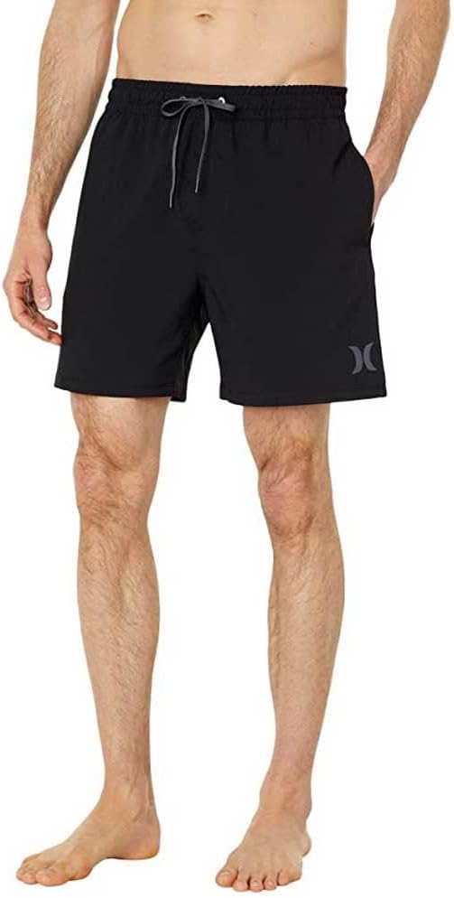 Hurley Herren OAO Solid Volley 17' Badeshorts für Herren, Schwarz