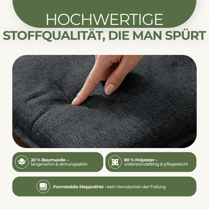 Florence Hochlehner Auflage – Gartenstuhlauflage Hochlehner mit Schaumstoff Polster, Outdoor Kissen