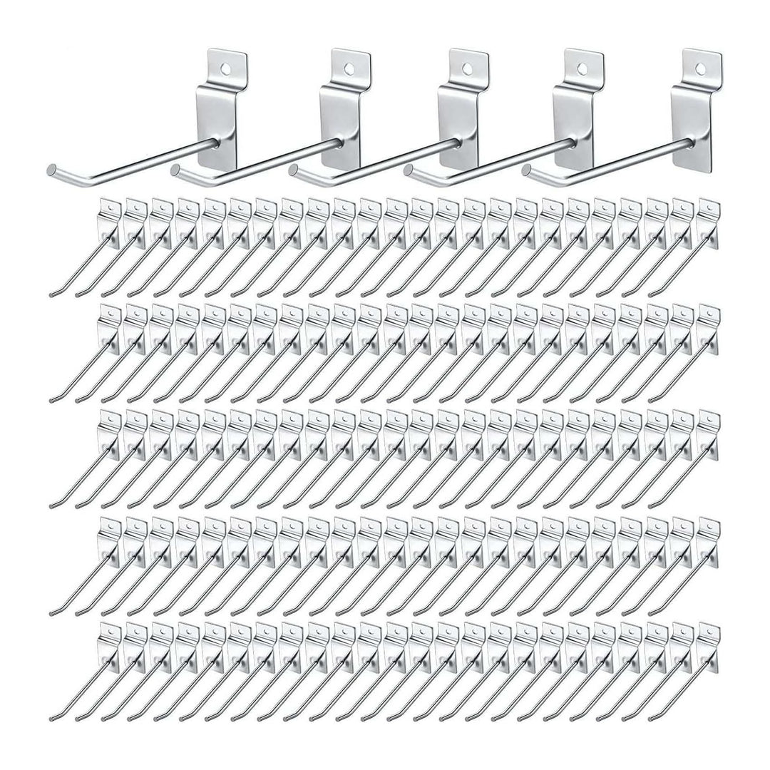 uyoyous Display Haken Lamellenwand Slatwall Hake 15 CM, 100 Stück Pegboard Slatwall-haken Werkzeugwa