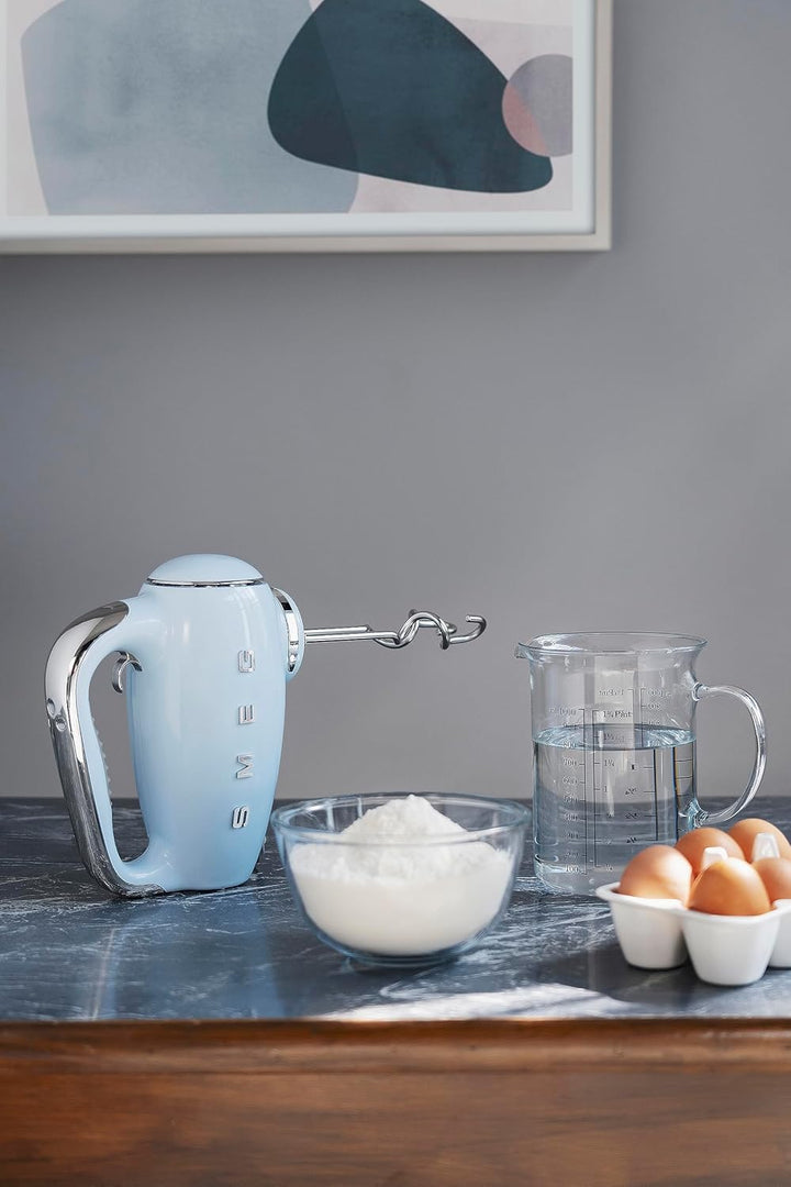 SMEG, HMF01PBEU Electric Mixer, 9 -Geschwindigkeitsniveaus, Turbofunktion, glattes Start -Start -up