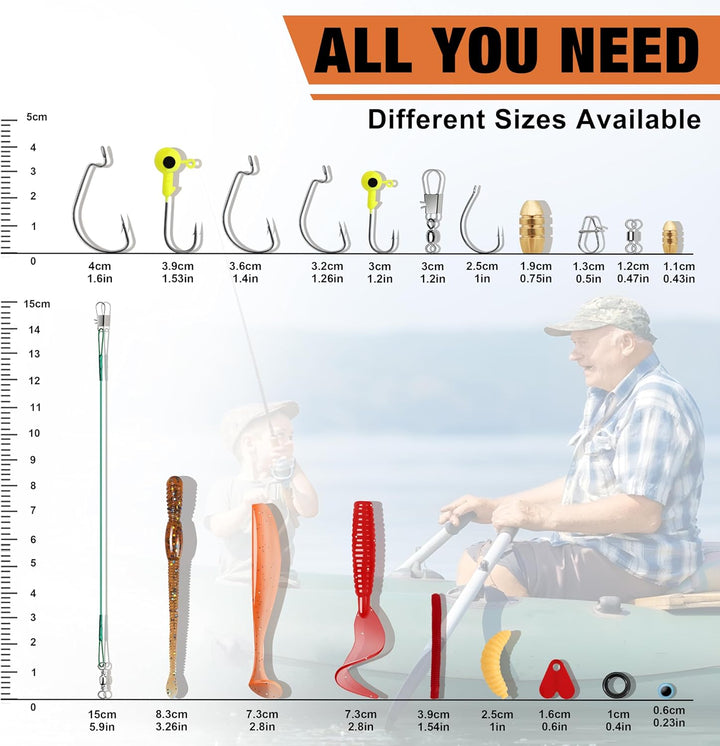 TRUSCEND Angeln Köder Set mit Tackle Box für Hecht, Zander, Forelle, Barsch, Angelzubehör einschlies