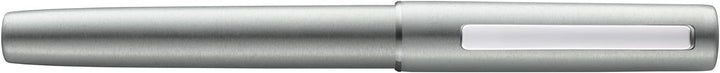 Lamy aion Füllhalter 077 Füller aus eloxiertem Aluminium in der Farbe Olive-Silber mit gestrahltem G