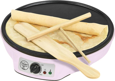 Bestron Crêpes Maker im Retro Design, für Crepes mit Ø 30 cm, inkl. Teigverteiler & Crêpes-Wender, m