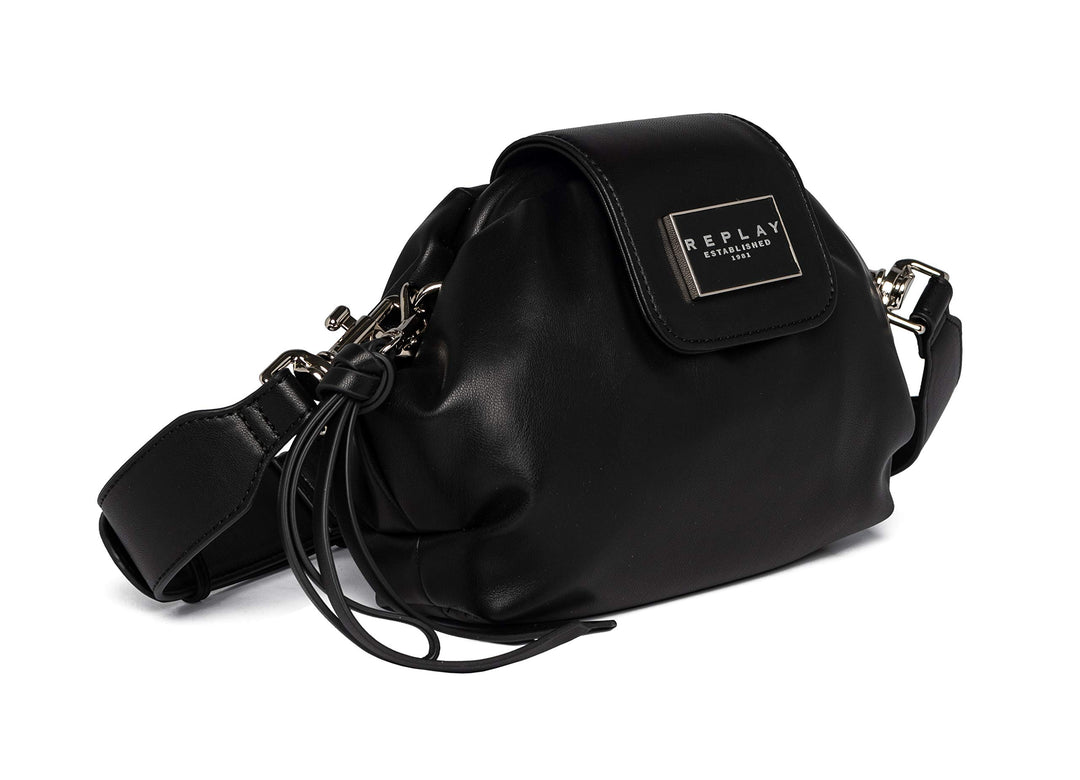 Replay Damen Umhängetasche mit Charm-Detail UNIC 098 Black, UNIC 098 Black