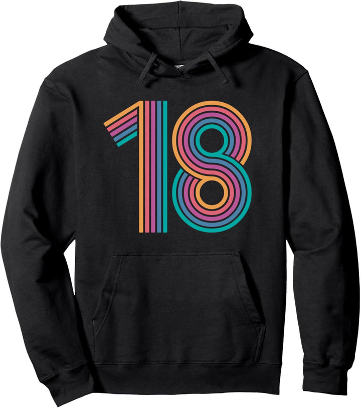 Nummer 18, 18. Geburtstag für Jungen und Mädchen Pullover Hoodie