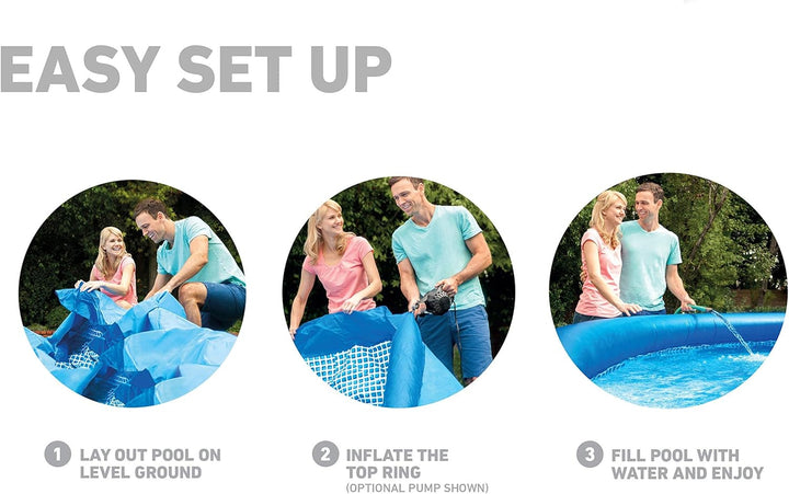 Intex 10Ft X 30In Easy Set Pool Set Blau 10 ft x 30-Inch Einzeln, Blau 10 ft x 30-Inch Einzeln