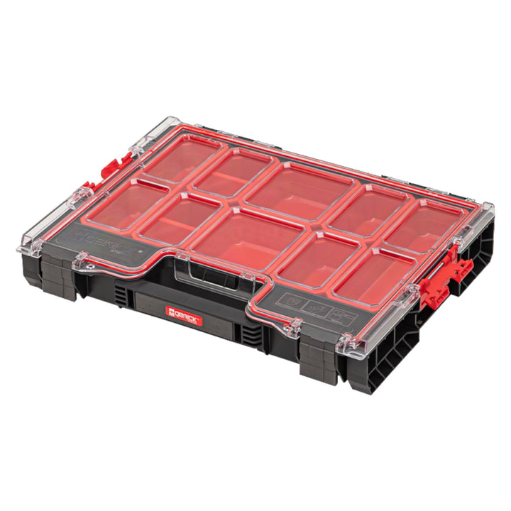 QBRICK Sortimentskasten Kleinteilemagazin – 450 x 360 x 80 mm – Premium Sortierkasten Wekzeugbox mit