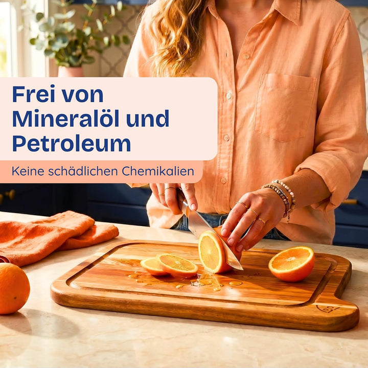 Ungiftige Schneidebretter – Schneidebrett-Set frei von Mineralöl, aus FSC-Akazienholz – Küchenutensi