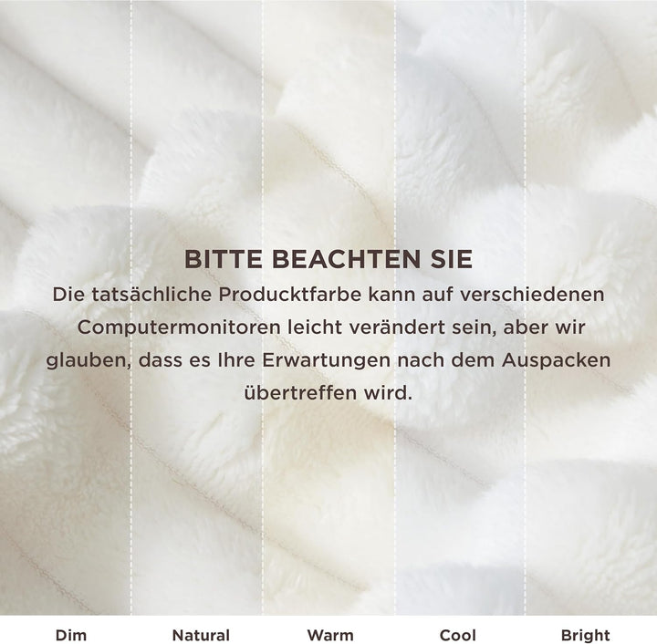 Bedsure Kuscheldecke Flauschig Decke Fleecedecke – Weiche Warme Grobe Korddecke Gemütlicher Sofadeck