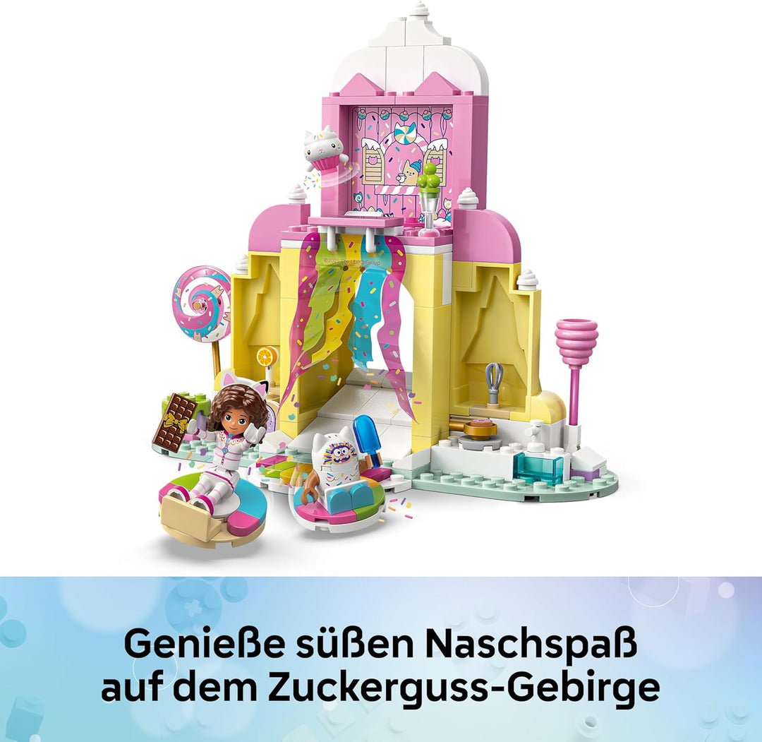 LEGO Gabbys Puppenhaus - Zuckerguss-Gebirge und Kätzchen-Garten - Spielset mit Minifigur, Panda Pföt