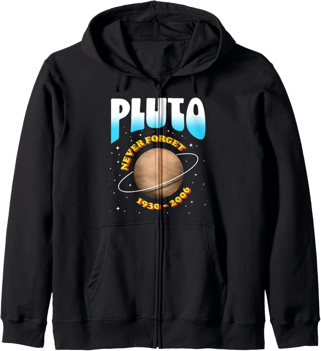 Pluto - Never Forget! Funny 1930-2006 Vintage Planet Space Kapuzenjacke