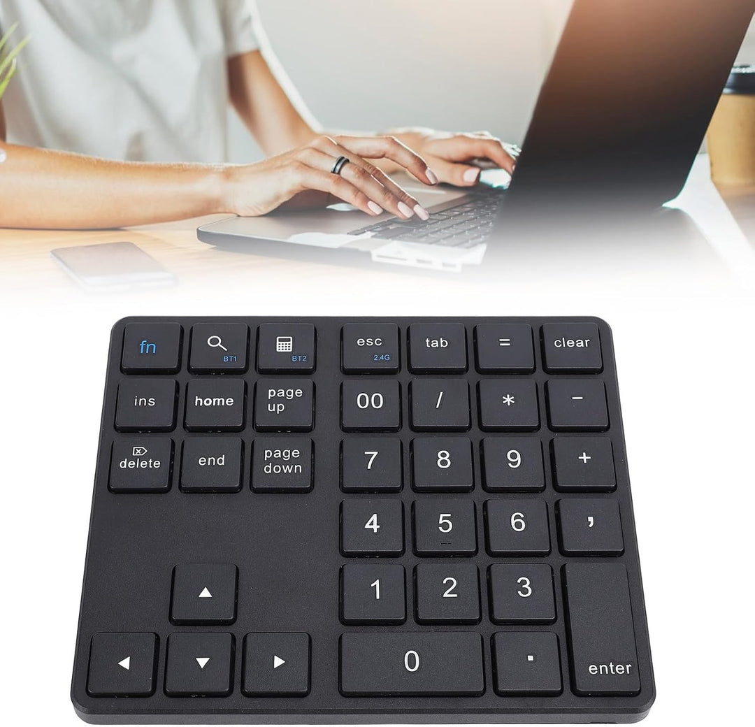 Annadue Bluetooth Nummernblock, Ultradünner, Ergonomischer, Tragbarer, Kabelloser Nummernblock, 35 T