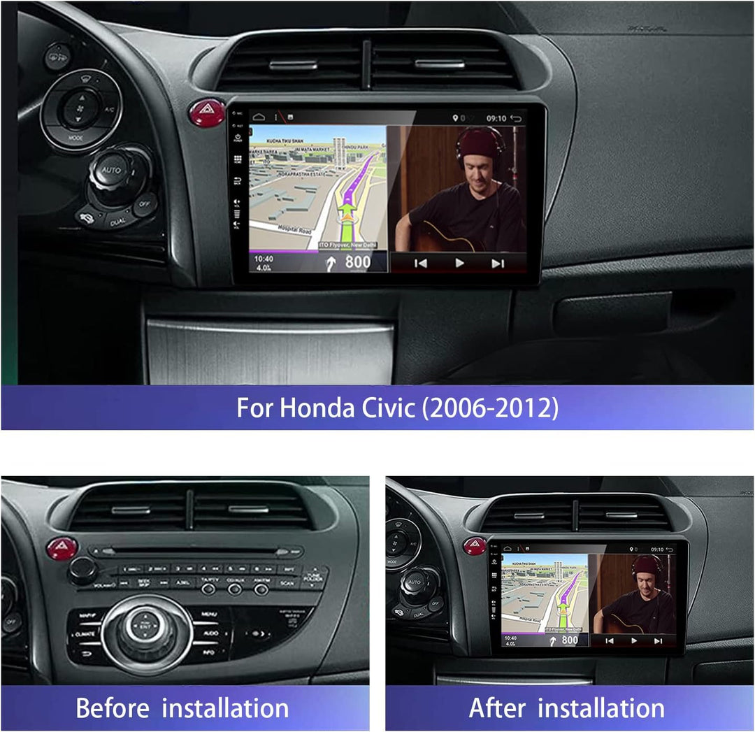 JOYX Android 13 IPS Autoradio Passt für Honda Civic (2006-2012) - [4G+64G] - Eingebaut DSP/Carplay/A