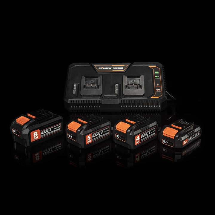 Evolution Power Tools Multi-Ladegerät für Lithium-Ionen-Akkus Ladegerät Doppelt-Ladegerät, Ladegerät