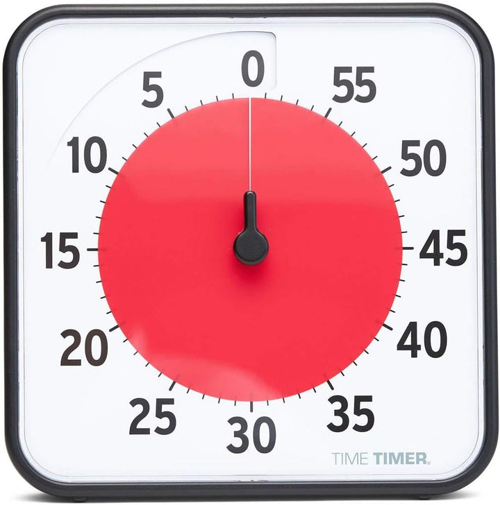 Time Timer Plus 60 Minute Visueller Analog-Timer (weiss) optionaler akustischer Alarm (Lautstärkereg