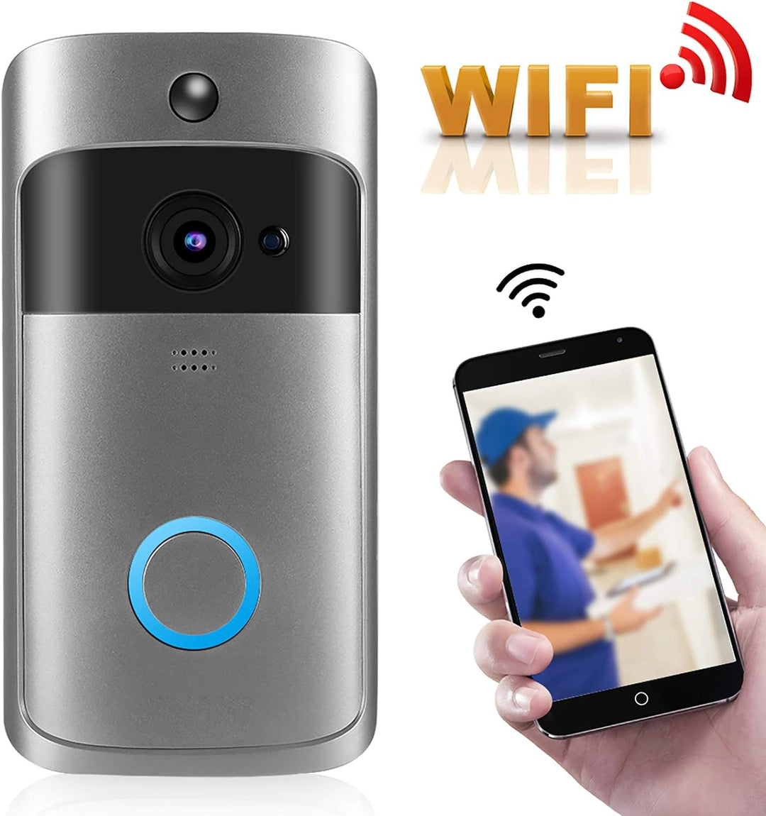 Video Doorbell Wired Ring Video Doorbell 1280p HD-Video, Türklingel, fortschrittliche Bewegungserfas