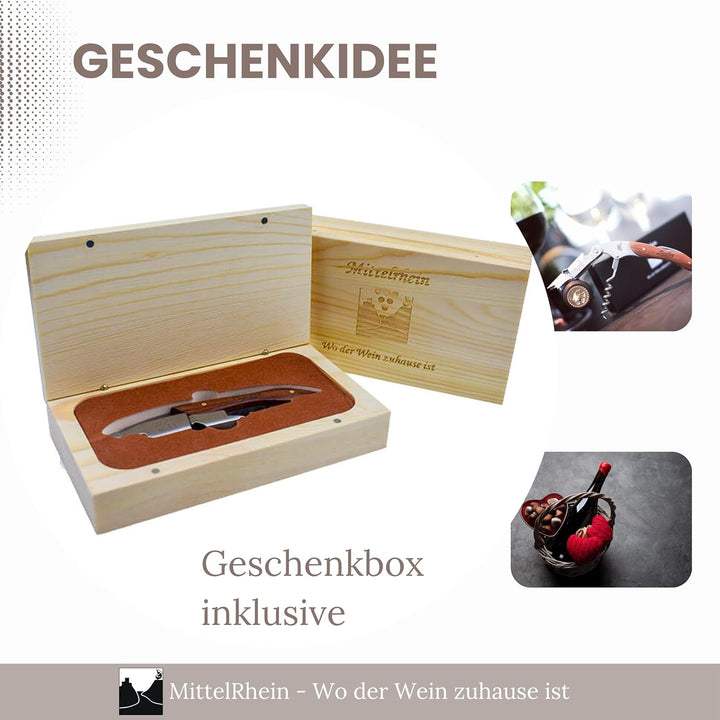 LORELEY MITTELRHEIN Germany Premium Kellnermesser | Korkenzieher | Weinöffner | Flaschenöffner aus O