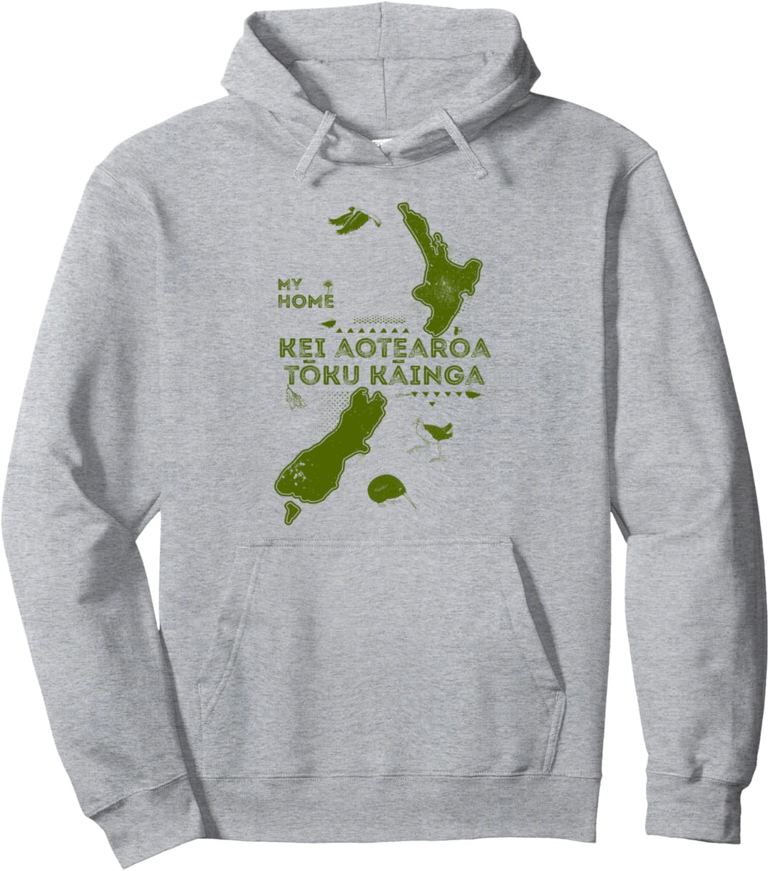 Neuseeland-Karte Te Reo Maori Pullover Hoodie