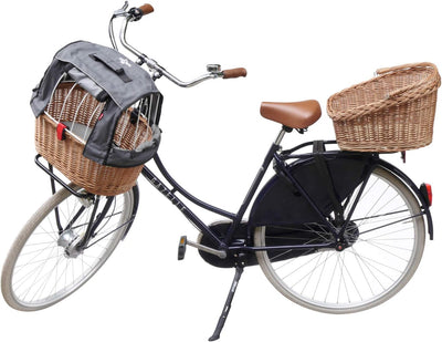 Rixen und Kaul KlickFix Doggy Basket Plus - KorbKlip - Fahrradkorb für Hunde Schwarz standard, Schwa