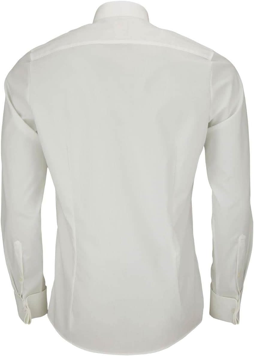 OLYMP Level Five Body fit Gala Hemd Langarm Stretch weiss 36 Beige, 36 Beige