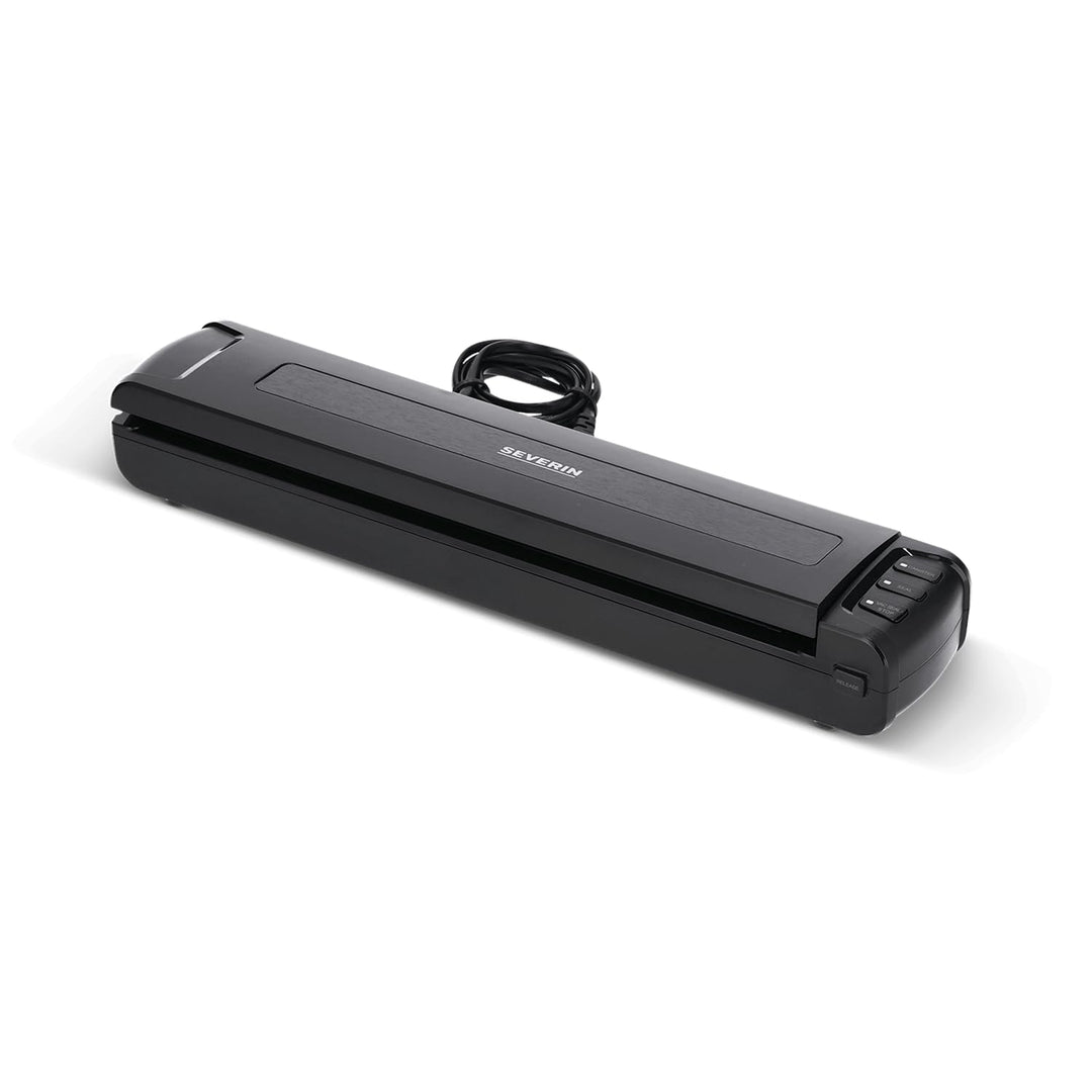 SEVERIN Kompakt Vakuumiergerät inkl. 5 Vakuumbeutel (20x30 cm), vollautomatisches Vakuumieren und Ve