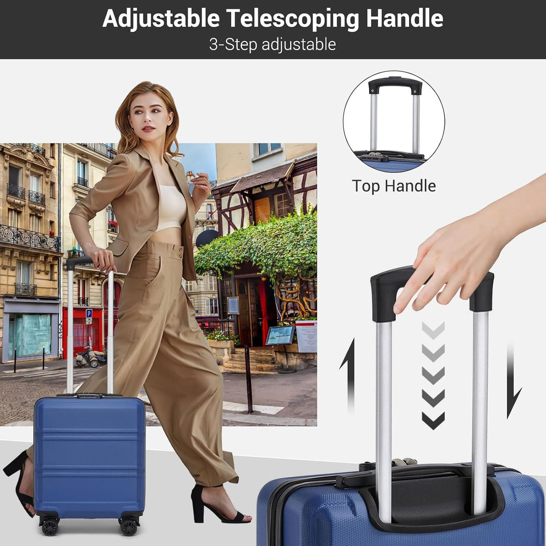 KONO Kleiner Koffer Handgepäck Hartschalenkoffer für Easyjet Handgepäck 45x36x20 cm, Leicht Reisekof