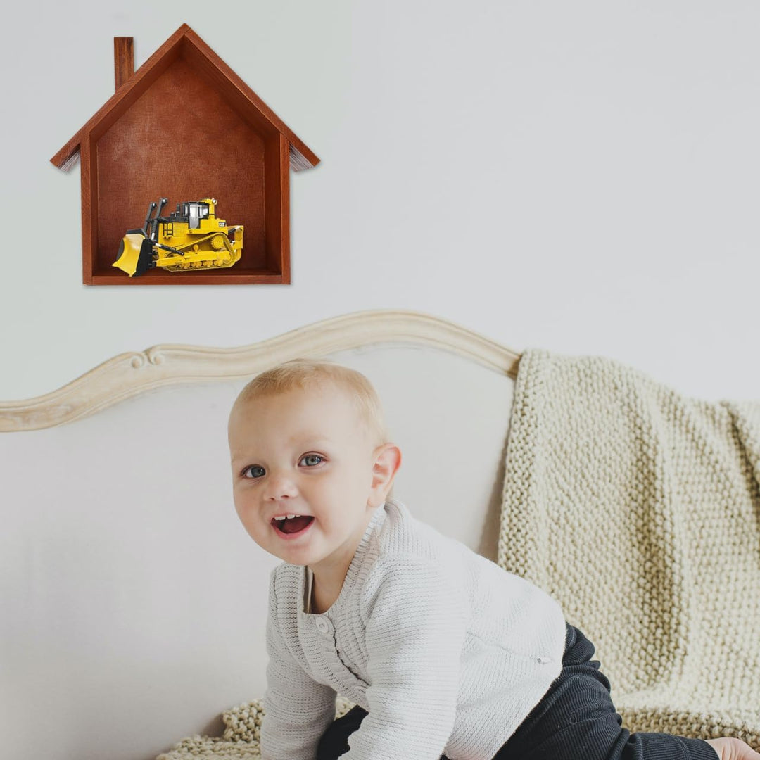 TOPBATHY Wandregal Hausform Holzregal Für Schlafzimmer Wohnzimmer Kinderzimmer Als Aufbewahrungshelf