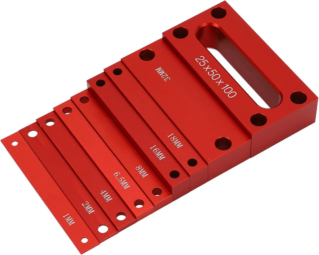9 -pcs -Höhenmesssteine Blöcke Aluminiumlegierung Holzbearbeitung Setup -Riegel Präzision für Rout
