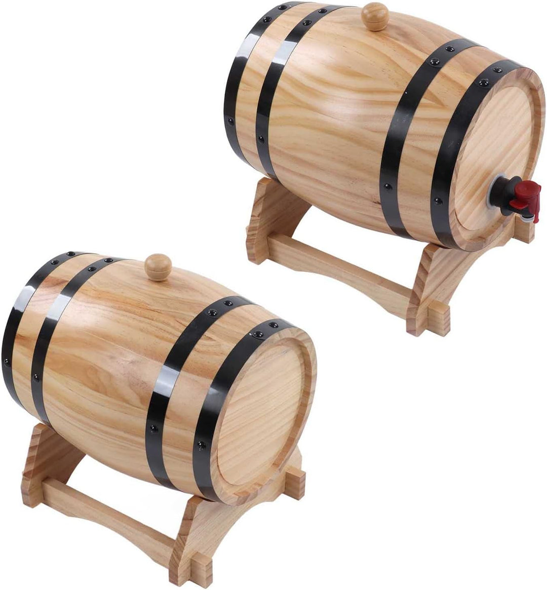 Fass aus Holz, Whiskyfässer, Barrique aus Eicheneiche, Kiefernfässer für Wein mit Wasserhahn, Stopfe