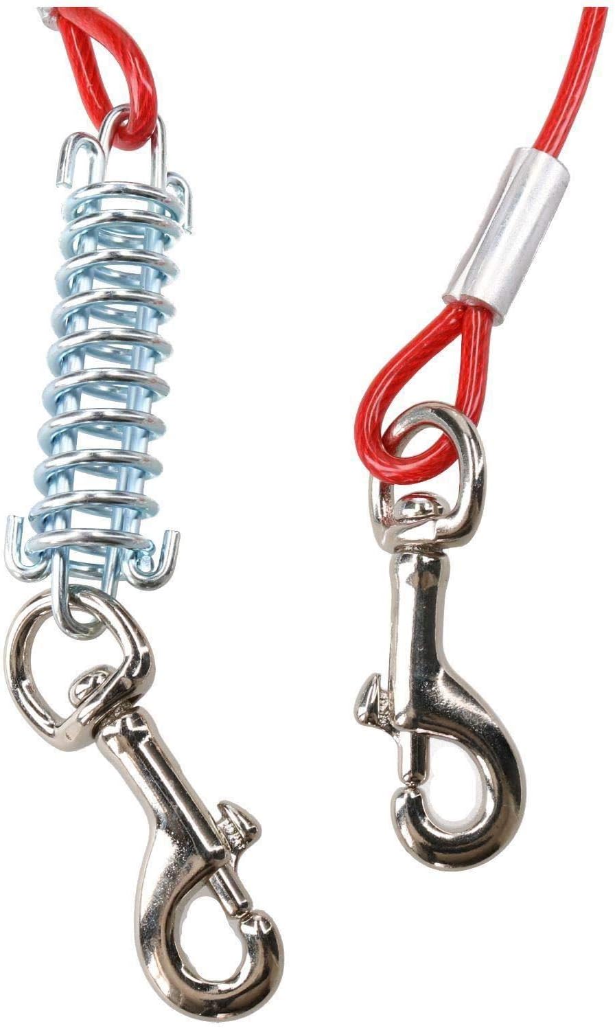 AB Tools 2 x Extra Starke Hund Pfahl Spike & 2 x 15ft Witterungsbestandig Tie-Out Kabel