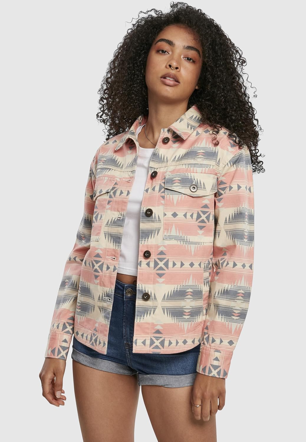 Urban Classics Damen Ladies Inka Oversized Shirt Jacket Jacke, XS