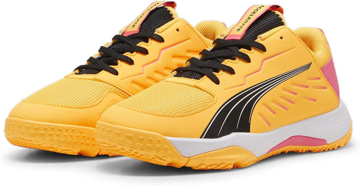 PUMA Unisex Kinder Accelerate Jr Handballschuh 35.5 EU Sun Stream Sunset Glow Puma Black, 35.5 EU Su