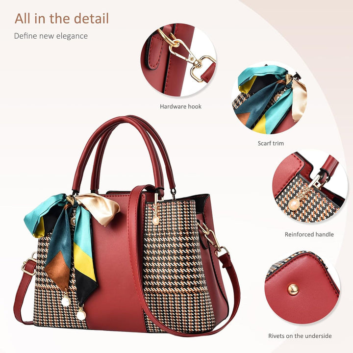 NICOLE &amp; DORIS Elegante Tasche Damen Designer Schultertaschen Mode Handtasche Tasche mit Gewebtem Mu