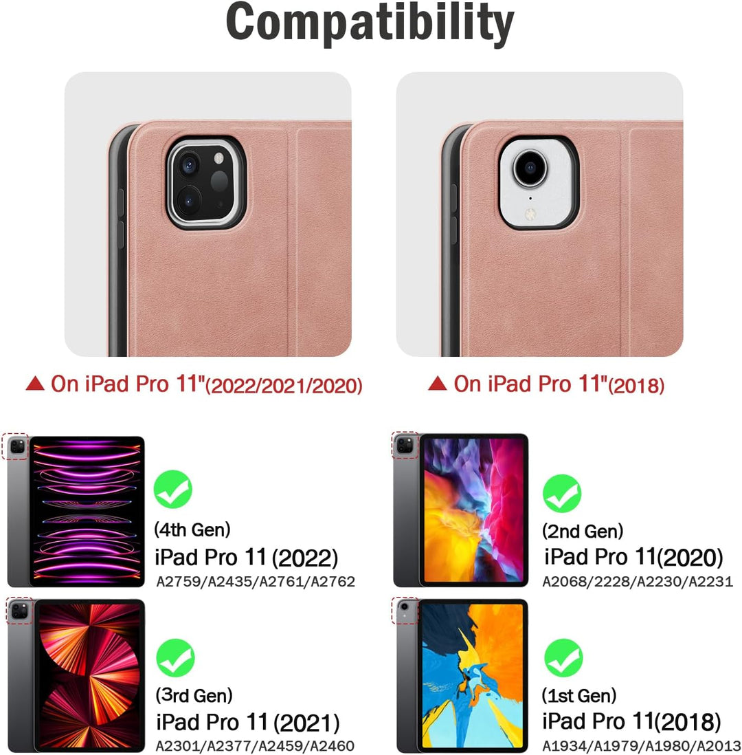 AUAUA Hülle für iPad Pro 11 2022 (4. Generation)/2021(3. Gen)/2020(2. Gen)/2018 mit Apple Stifthalte